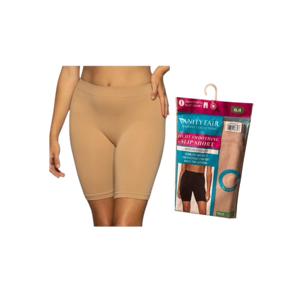 Vanity Fair Tan Slip Short Shapewear - Picture 1 of 8